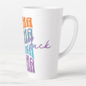 母の日カラフルタイポグラフィママ子供の名前 カフェラテマグ (右)