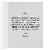 母の日カードグレーピンクフローラとメッセージ (内側(右))