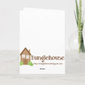 母の日カードバイブル聖句の女の子シルエット カード (裏面)