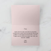 母の日カードピンクのフローラとメッセージの内側 カード (内部)