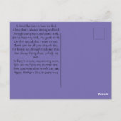 母の日カードライラックパーソナライズされたフォトフレーム ポストカード (裏面)