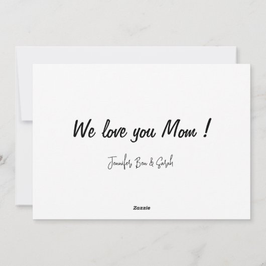 母の日カード引用文感傷的 シーズンカード (裏面)