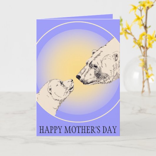 母の日カード極熊グリーティングカード カード (黄色い花)