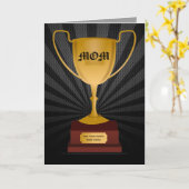 母の日カード母のトロフィー賞 カード (黄色い花)