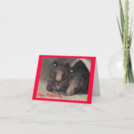 母の日カード-お母さん及び幼いこども カード (正面)