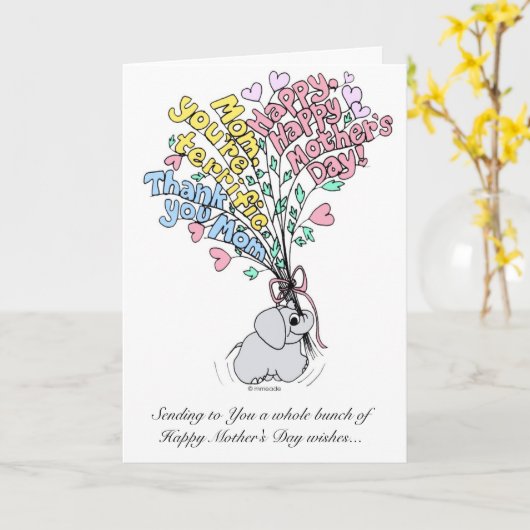 母の日カード カード (黄色い花)