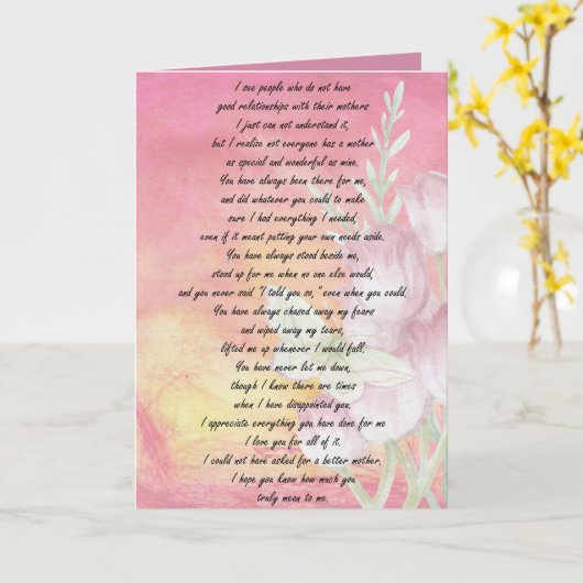 母の日カード カード (黄色い花)