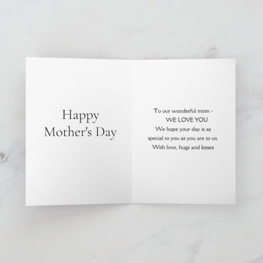 母の日カード カード (内部)