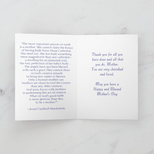 母の日カード カード (内部)