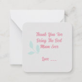 母の日カード ノートカード (裏面)