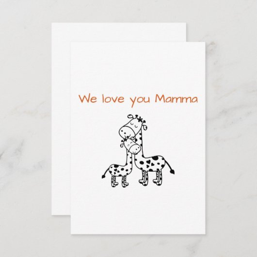 母の日カード 招待状 (正面/裏面)