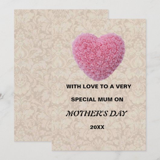 母の日カード 招待状 (正面/裏面)