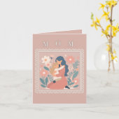 母の日カード 母と子 カード (黄色い花)