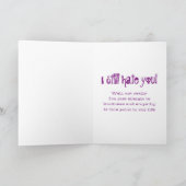 母の日カード: 10代のな不安 カード (内部)