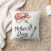 母の日カーネーション花 クッション (ブランケット)