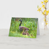 母の日ガチョウ カード (黄色い花)