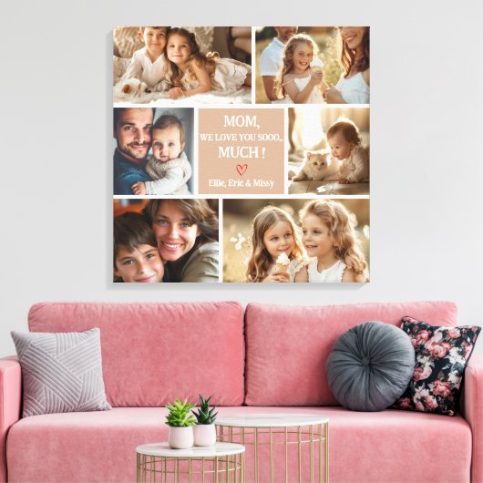 母の日キャンバスプリントフォトコラージギフト キャンバスプリント (インサイチュ (リビング))