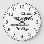母の日ギフトの名入れ服、Life Mom プレゼント ラージ壁時計 (正面)