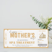 母の日ギフトスパ伝票証明書 招待状 (スタンド正面)