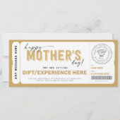 母の日ギフトチケット証明書テンプレート (正面)