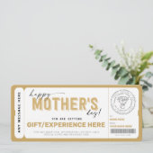 母の日ギフトチケット証明書テンプレート 招待状 (スタンド正面)