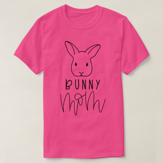 母の日ギフトバニー母かわいいバニーおもしろい母M Tシャツ (デザイン正面)