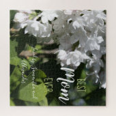 母の日ギフトホワイト薄紫写真パズル ジグソーパズル (横)