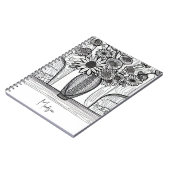 母の日ギフト抽象芸術フローラアート ノートブック (左側)