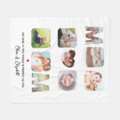 母の日ギフト母誕生日家族の写真カスタム フリースブランケット (正面(横))