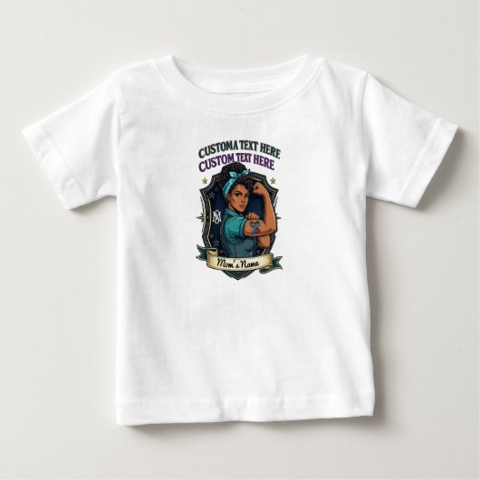 母の日ギフト - かわいい家族の愛 ベビーTシャツ (正面)
