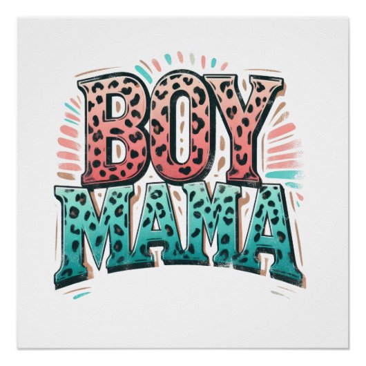 母の日ギフト｜Boy Mama ポスター (正面)