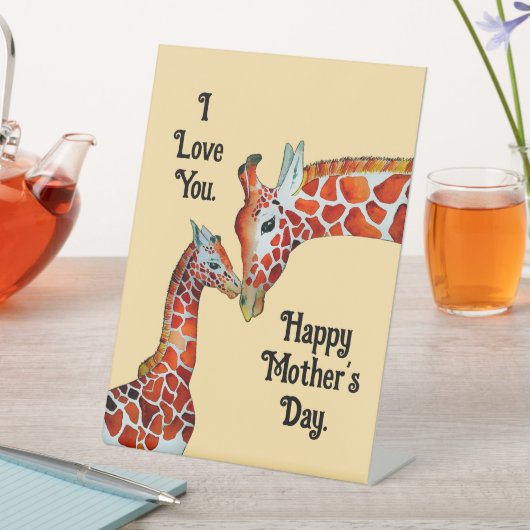 母の日ギラッフェス台座のサイン 台座サイン (インサイチュ)