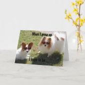 母の日クール犬グリーティングカード カード (黄色い花)