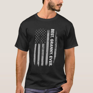 母の日グラニー最高のエバーアメリカ国旗 Tシャツ