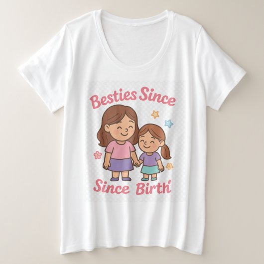 母の日グラフィックtの プラスサイズTシャツ (デザイン正面)