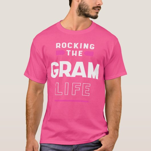 母の日グランドマザーズGram Lifen r Tシャツ (正面)