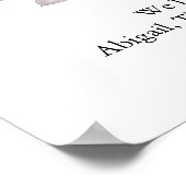 母の日グレイエレガントピンクフローラパーソナライズされた ポスター (角)