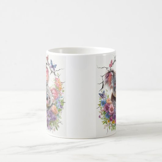 母の日コアラスがフローラに囲ま鮮やかれ コーヒーマグカップ (中央)