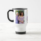 母の日コラージュ3枚の写真とカスタム文字 トラベルマグ (左)