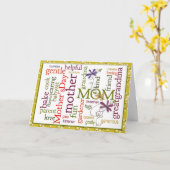 母の日コラージュ カード (黄色い花)