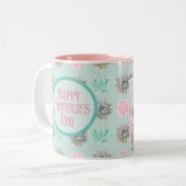 母の日コーヒーマグ、カスタマイズ可能 ツートーンマグカップ (正面左)