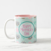 母の日コーヒーマグ、カスタマイズ可能 ツートーンマグカップ (左)