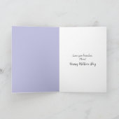 母の日ゴールデンレトリバーパピーとライラック カード (内部)