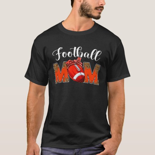 母の日サッカー母ヒョウのゲームデイママLif Tシャツ (正面)