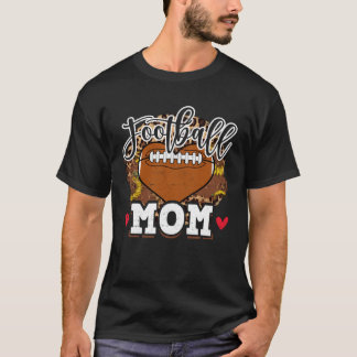 母の日サッカー母ママママライフヒョウ Tシャツ