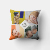 母の日シックなモダン母の家族の写真コラージュ クッション (裏面)