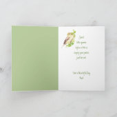 母の日スズメの鳥のおばさん カード (内部)