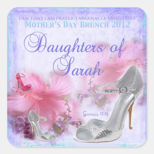 母の日ステッカー スクエアシール (正面)