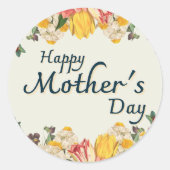 母の日ステッカー ラウンドシール (正面)