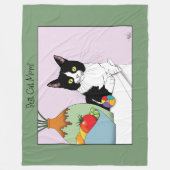 母の日タキシード猫 フリースブランケット (正面)